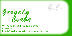 gergely csaba business card